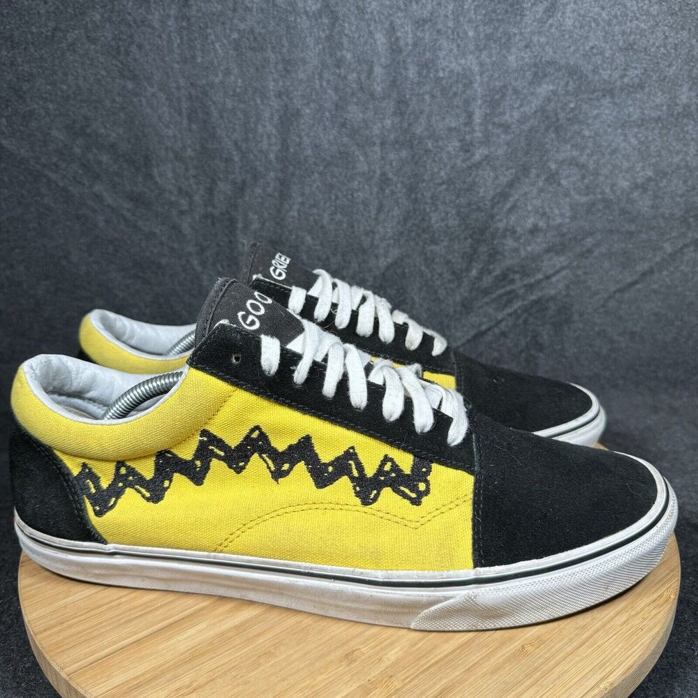 Vans x Peanuts Charlie Brown Good Grief Skate Shoes Mens Size 13 Old Skool